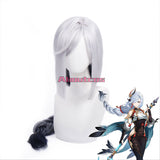 Genshin Impact Cosplay Wig Shenhe Long Gradient Silver Grey Wig