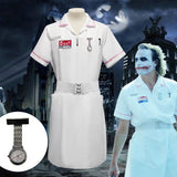 The Dark Knight Cosplay Costume Joker Nurse White Hospital Uniform worker