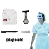 The Dark Knight Cosplay Costume Joker Nurse White Hospital Uniform worker