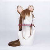 Genshin Impact Cosplay Wig Miss Hina Long White Brown Wig