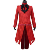 Hazbin Hotel Cosplay Costume Alastor Red Suit Costume