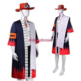 One Piece Portgas D Ace Cosplay Costumes Anime Kimono Uniform Outfits Halloween Carnival Suit