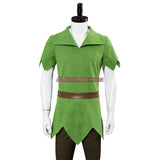 Movie Peter Pan Cosplay Costume With Hat Green Elf Uniform Adult Halloween Carnival Costume