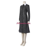 Wednesday Addams Cosplay Costume Addams Dress for Adult Women Vintage Black Gothic Outfits