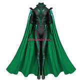 Thor 3 Hella Cos Suit Death Goddess of Death One-piece Rompers With Cape