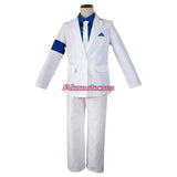 Michael Jackson Smooth Criminal Suit Michael Jackson Cosplay Costume top+pants+shirt+tie+hat+strap