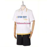 Light and Night Anime Cosplay Costume Halloween For Men Women Dress T Shirt Shorts Suit