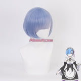 Re:Zero Starting Life in Another World Cosplay Wig Rem Short Gradient Blue Purple Wig