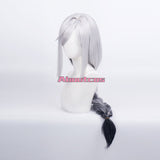 Genshin Impact Cosplay Wig Shenhe Long Gradient Silver Grey Wig