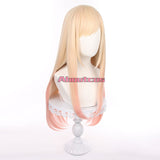 Halloween My Dress-Up Darling Cosplay Wig Marin Kitagawa Long Gradient Yellow Pink Wig