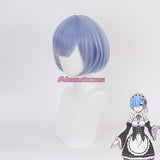 Re:Zero Starting Life in Another World Cosplay Wig Rem Short Gradient Blue Purple Wig