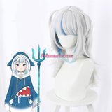 Virtual YouTuber Hololive English VTuber Cosplay Wig Gawr Gura Short Silver Blue Wig