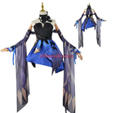 Genshin Impact Cosplay Costume Keqing Opulent Splendor Outfit Costume