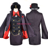 Genshin Impact Hutao Cosplay Costume Wig Full Dress Uniform With Top Hat Hutao