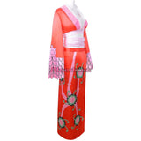 ONE PIECE Boa Hancock Cosplay Costume Red Dress Fancy Suit Sexy Skirts Earrings Top