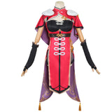 Genshin Impact Beidou Cosplay Kostuum Cosplay Kostuum Vrouwen Zwart Rood Wig Cosutme