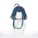 Genshin Impact Cosplay Wig Xiao Short Gradient Green Wig