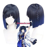 Genshin Impact Cosplay Wig Yelan Short Gradient Blue Wig