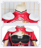 Genshin Impact Beidou Cosplay Kostuum Cosplay Kostuum Vrouwen Zwart Rood Wig Cosutme