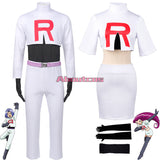 Team Rocket Jessie Musashi James Kojirou Halloween Cosplay Costume Set