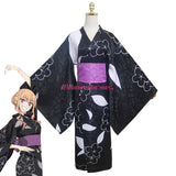 My Dress-Up Darling Kitagawa Marin Anime Cosplay Costume Dark Pattern Jacquard Kimono