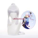 Genshin Impact Cosplay Wig Kamisato Ayaka Long Light Silver Wig