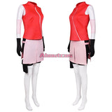 Haruno Sakura Cosplay Costume Women Girls Skirt Outfit Ninja Headband Kunai Props