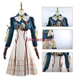 Violet Evergarden Cosplay Costume Princess Maid Dress Clothing Necklace Wig Suit