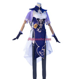 Genshin Impact Lisa Witch of Purple Rose Cosplay Costume The Librarian Dress