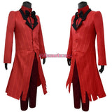 Hazbin Hotel Cosplay Costume Alastor Red Suit Costume