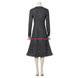 Wednesday Addams Cosplay Costume Addams Dress for Adult Women Vintage Black Gothic Outfits