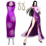 ONE PIECE Boa Hancock Cosplay Costumes Purple Dress Parties Fancy Suit