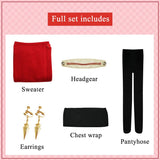 SPY×FAMILY Cosplay Yor Forger Anime Knitted Sweater 5PC Skirt Sock Wig Accessories