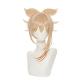 Genshin Impact Cosplay Wig Yoimiya Short Light Yellow Wig