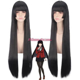 Kakegurui - Compulsive Gambler Kakegurui Twin Cosplay Costume Jabami Yumeko Long Black Wig