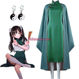 YaoZhi Green Game Suit Lovely Dress Wig Uniform Cosplay Costume