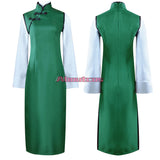 YaoZhi Green Game Suit Lovely Dress Wig Uniform Cosplay Costume