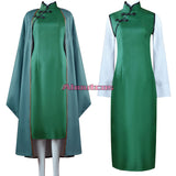 YaoZhi Green Game Suit Lovely Dress Wig Uniform Cosplay Costume