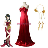 SPY×FAMILY Yor Forger Cosplay Costume Women Red Dress