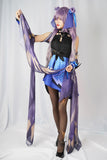 Genshin Impact Cosplay Costume Keqing Opulent Splendor Outfit Costume