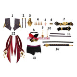 Genshin Impact Dehya Cosplay Costume Women Sexy Bra Outfit Halloween Party Dehya