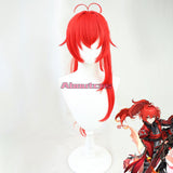 Genshin Impact Cosplay Wig Diluc Ragnvindr Red Dead of Night Outfit Long Red Wig