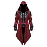 Medieval Assassin Cosplay Streetwear Hooded Jacket Outwear Edward Assassins Creed Halloween 5XL