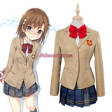 Misaka Mikoto School Uniform Anime Toaru Kagaku no Railgun Shirai Kuroko Cosplay Costume