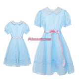 The Shining Twins Cosplay Costume Parent-child Clothing Dress Sweet Lace Girl Dress