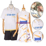 Light and Night Anime Cosplay Costume Halloween For Men Women Dress T Shirt Shorts Suit