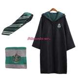 Harry Potter Cosplay Costume Gryffindor Slytherin Ravenclaw Hufflepuff Adult Kid Costume Halloween Party 3PCS