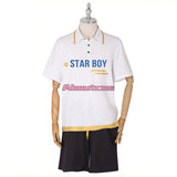 Light and Night Anime Cosplay Costume Halloween For Men Women Dress T Shirt Shorts Suit