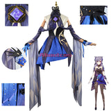 Genshin Impact Cosplay Costume Keqing Opulent Splendor Outfit Costume