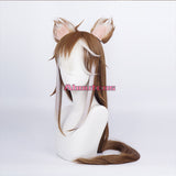 Genshin Impact Cosplay Wig Miss Hina Long White Brown Wig